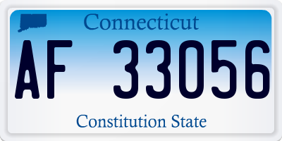 CT license plate AF33056