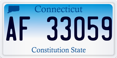 CT license plate AF33059