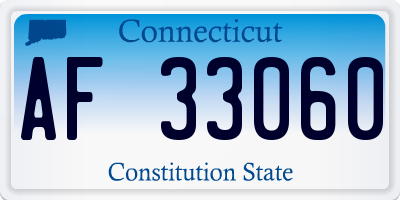 CT license plate AF33060