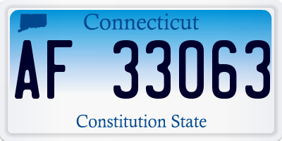 CT license plate AF33063