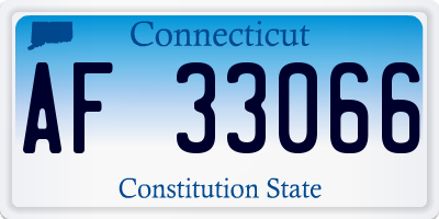 CT license plate AF33066