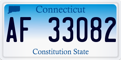CT license plate AF33082