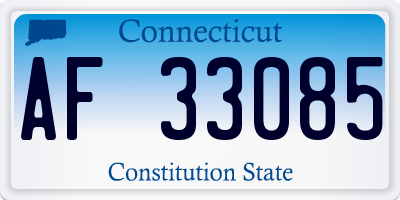 CT license plate AF33085
