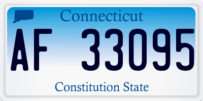 CT license plate AF33095