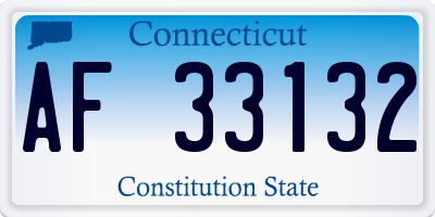 CT license plate AF33132
