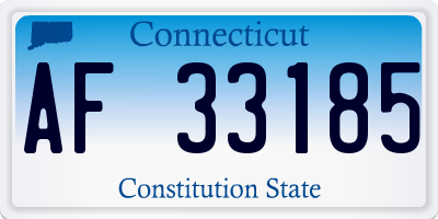 CT license plate AF33185