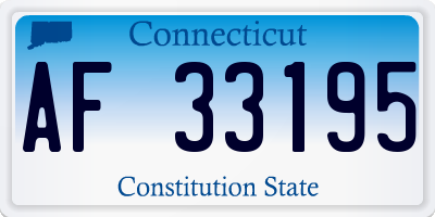 CT license plate AF33195