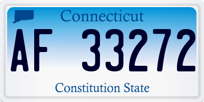 CT license plate AF33272