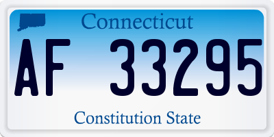 CT license plate AF33295