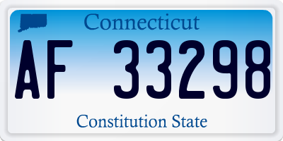 CT license plate AF33298