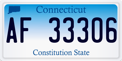 CT license plate AF33306