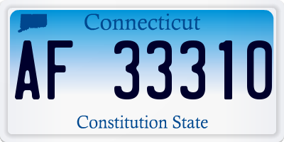 CT license plate AF33310