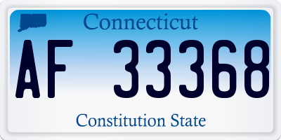 CT license plate AF33368