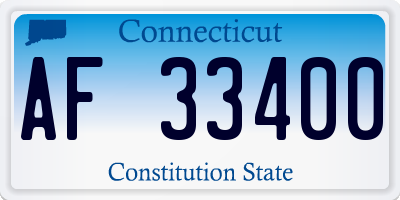 CT license plate AF33400