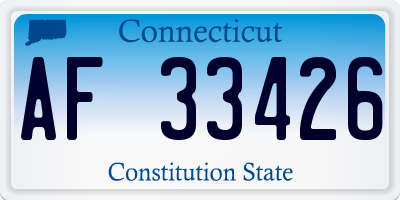 CT license plate AF33426