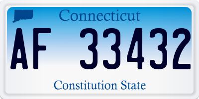 CT license plate AF33432