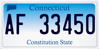 CT license plate AF33450