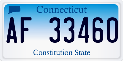 CT license plate AF33460