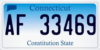 CT license plate AF33469