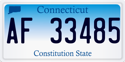 CT license plate AF33485