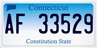 CT license plate AF33529