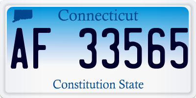 CT license plate AF33565