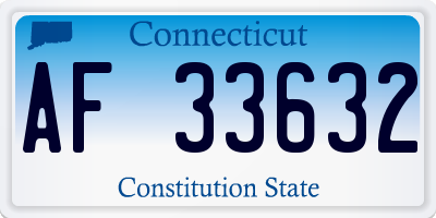 CT license plate AF33632
