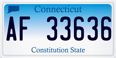 CT license plate AF33636