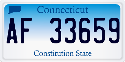 CT license plate AF33659