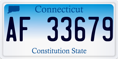 CT license plate AF33679