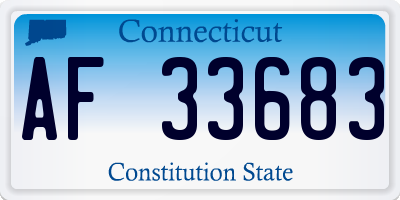 CT license plate AF33683