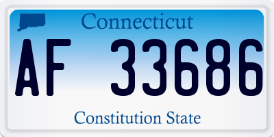 CT license plate AF33686