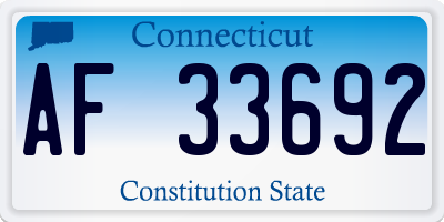 CT license plate AF33692