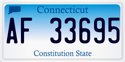 CT license plate AF33695