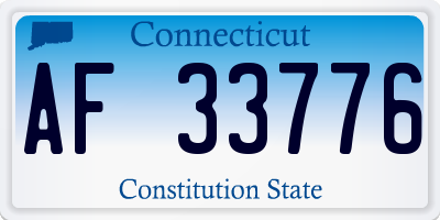 CT license plate AF33776