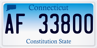 CT license plate AF33800