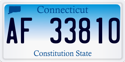 CT license plate AF33810