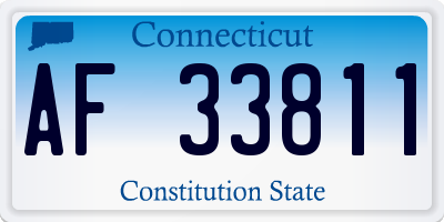 CT license plate AF33811