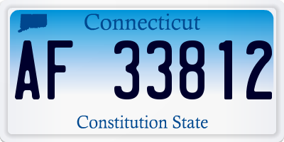CT license plate AF33812