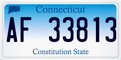 CT license plate AF33813