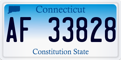 CT license plate AF33828