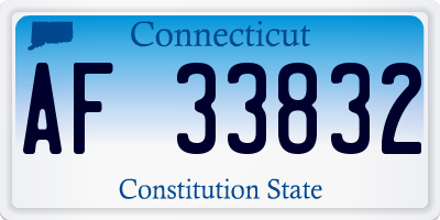 CT license plate AF33832