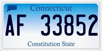 CT license plate AF33852