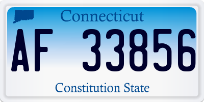 CT license plate AF33856