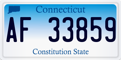 CT license plate AF33859