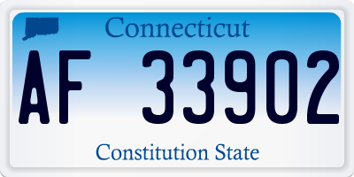 CT license plate AF33902