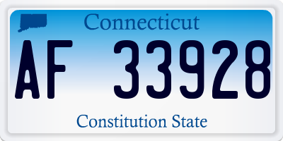 CT license plate AF33928