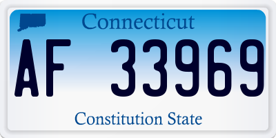 CT license plate AF33969