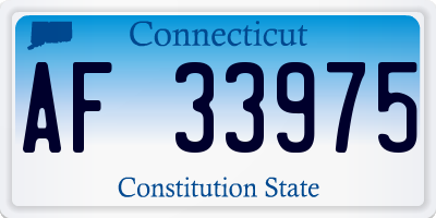 CT license plate AF33975
