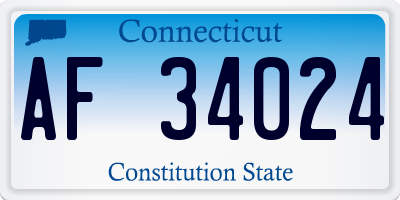 CT license plate AF34024